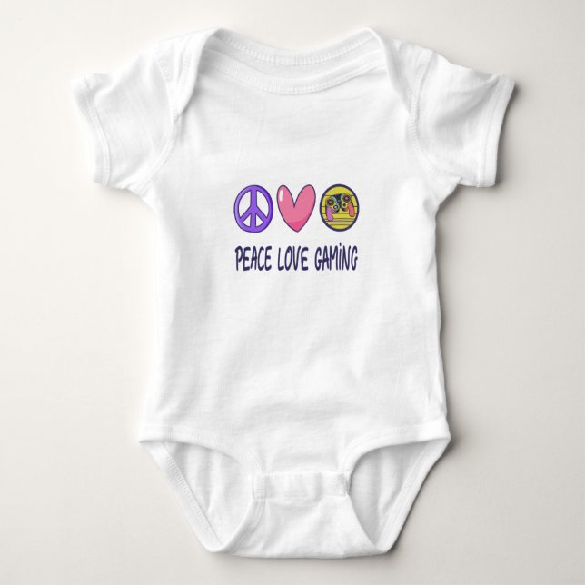 Peace Love Gaming T Shirt (Framsida)