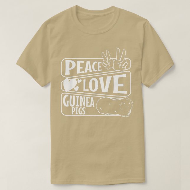 Peace love guinea pigs69 t shirt (Design framsida)