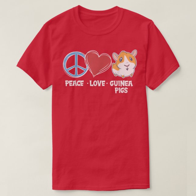 Peace love guinea pigs77 t shirt (Design framsida)