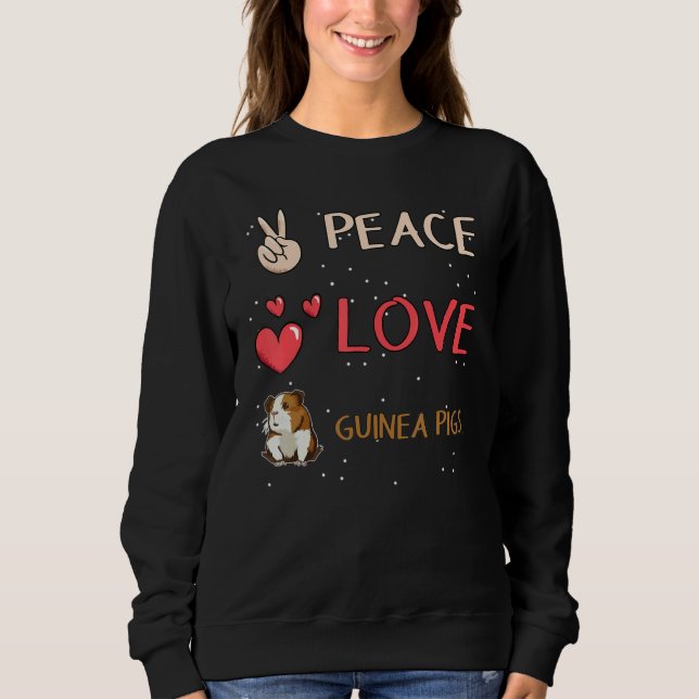 Peace love guinea pigs for Guinea Pigs  1 T Shirt (Framsida)
