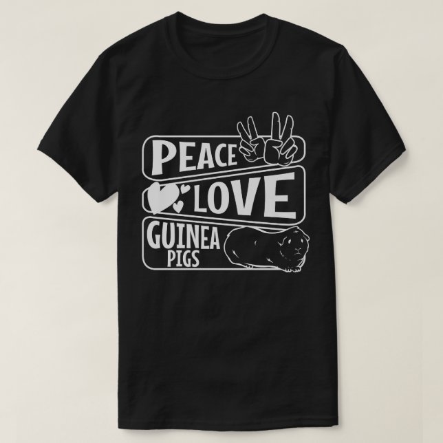 Peace Love Guinea Pigs Premium4320  T Shirt (Design framsida)
