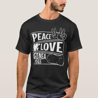 Peace Love Guinea Pigs Premium4320  T Shirt