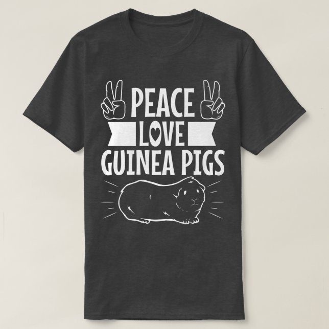 Peace Love Guinea Pigs Premium4326  T Shirt (Design framsida)