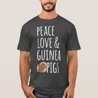 Peace Love & Guinea Pigs Premium  T Shirt