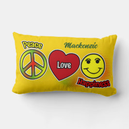 Peace Love Happiness Lumbarkudde