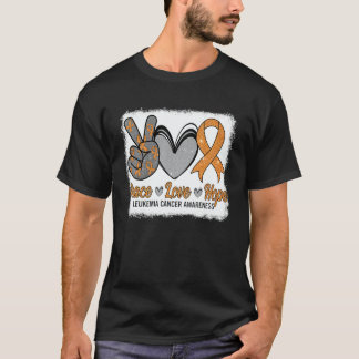 Peace Love Hope Leukemia Awareness Month Warrior W T Shirt