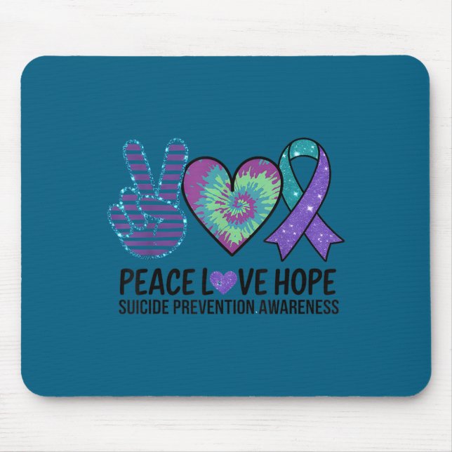 Peace Love Hope Suicide Prevention Tie Dye Awarene Musmatta (Framsidan)