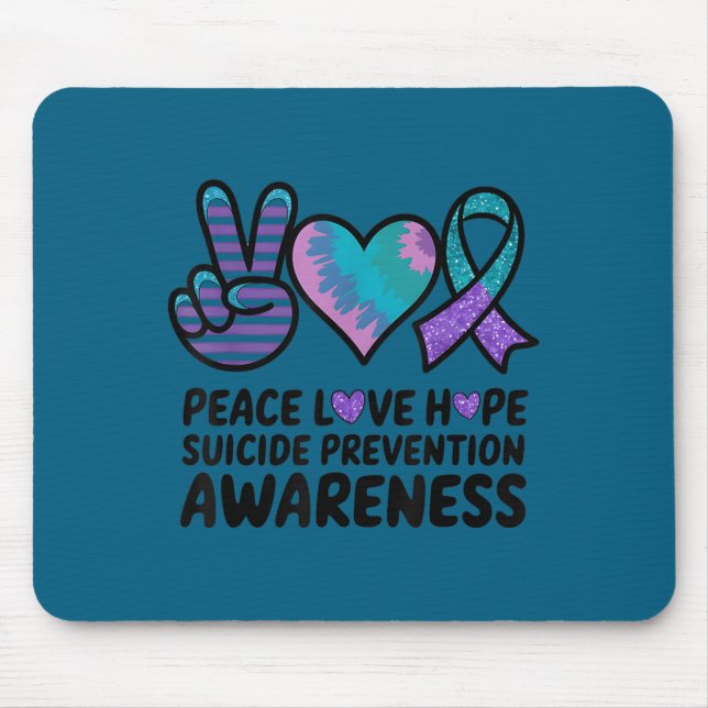 Peace Love Hope Suicide Prevention Tie Dye Awarene Musmatta (Framsidan)