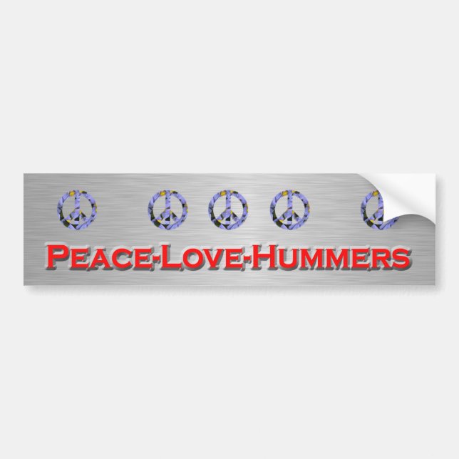 Peace-Love_Hummers Bildekal (Framsidan)