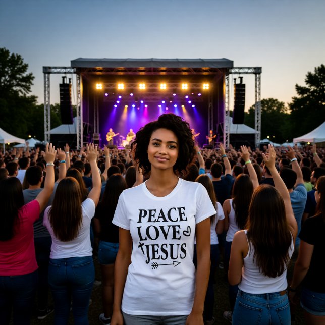 Peace Love Jesus Bold Faith Statement Tee (Skapare uppladdad)