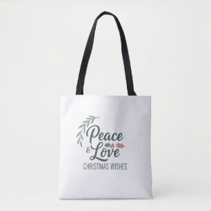 Peace & Love jul-handelsväska Tygkasse