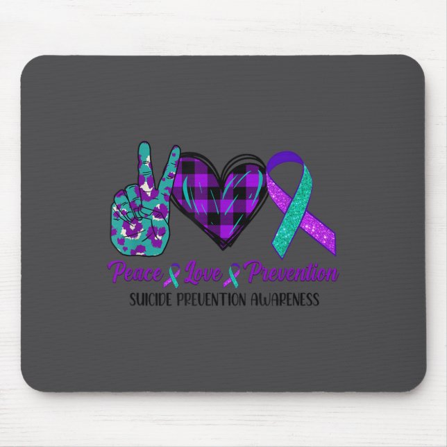 Peace Love Life Suicide Awareness Womens Semi Colo Musmatta (Framsidan)