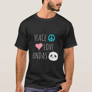 Peace Love Pandas Panda Bear Animal Pet Love T Shirt