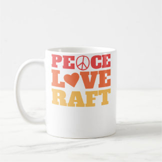 Peace Love Raft - River Rafting Kaffemugg