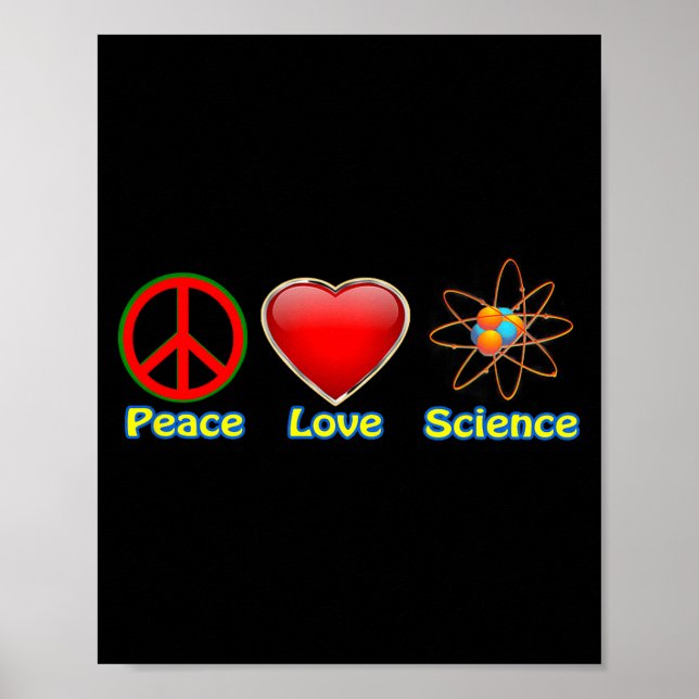Peace Love Science  Poster (Framsidan)