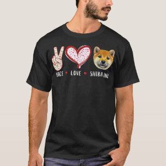 peace love shiba inu gifts for men women kids shib t shirt