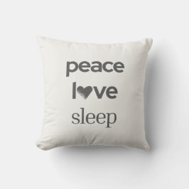 Peace Love Sleep -Reversible Cozy Modern Lifestyle Kudde