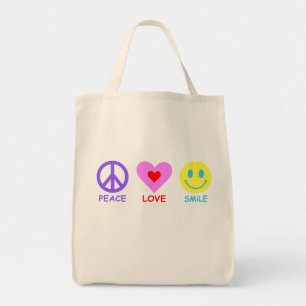 Peace Love Smile Tygkasse