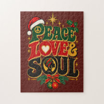 Peace Love & Soul Christmas Retro Vintage Holiday