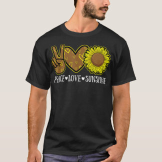 Peace Love Sunshine Sunflower Hippie Sunflower Lov T Shirt