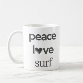 Peace Love Surf | Coastal Surfer Beach House Kaffemugg