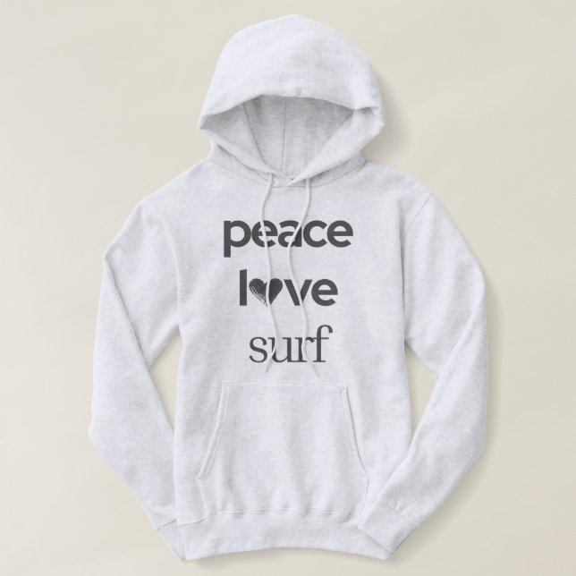 Peace Love Surf - Ocean Surfer -Coastal Beach Life T Shirt (Design framsida)