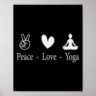 Peace Love Yoga - Yogaventilade  Poster
