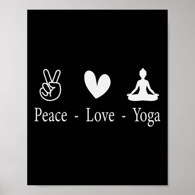Peace Love Yoga - Yogaventilade  Poster (Framsidan)