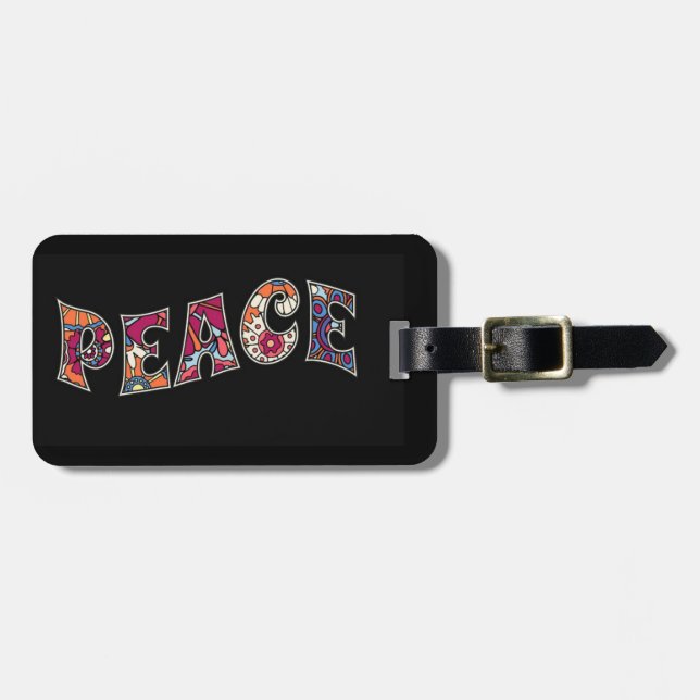 Peace Luggage Tag Bagagebricka (Horisontell Framsida)