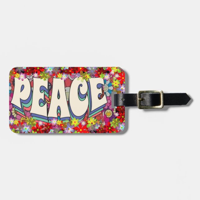 Peace Luggage Tag Bagagebricka (Horisontell Framsida)