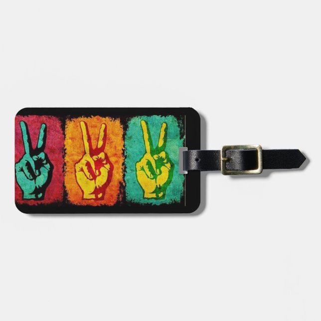 Peace Luggage Tag Bagagebricka (Horisontell Framsida)