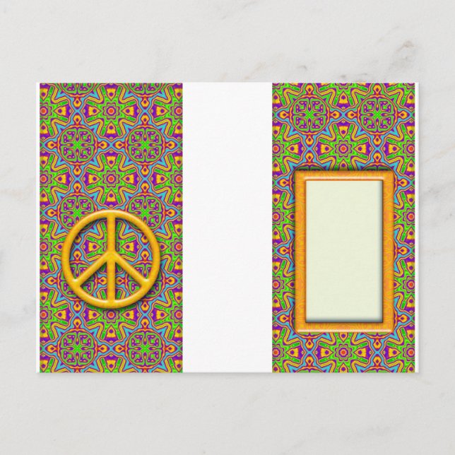 Peace Luggage Tag Vykort (Framsida)