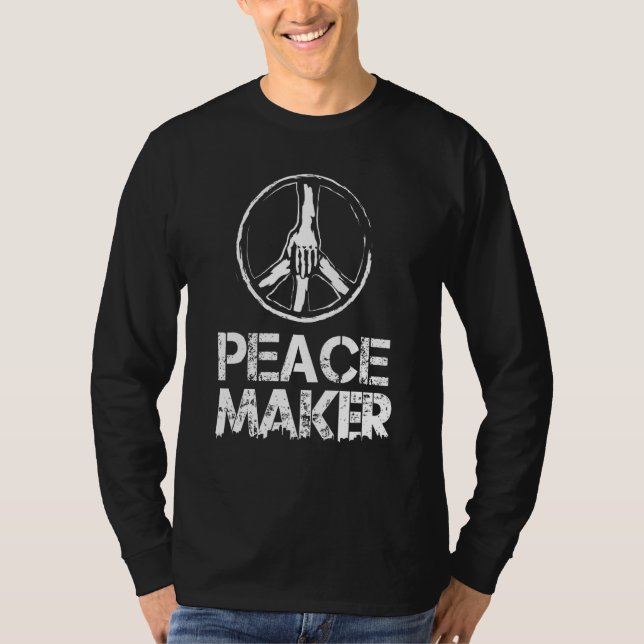 Peace Maker 60:s 70:e Fredstecken T Shirt (Framsida)