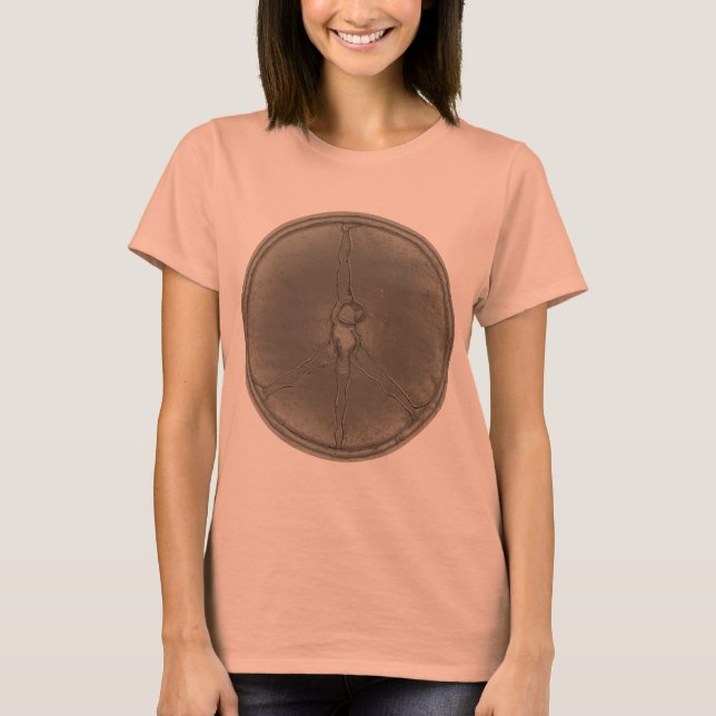 Peace Man T-shirt bronze-myntcirkel (Framsida)