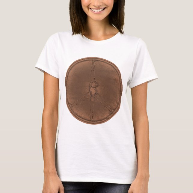 Peace Man T-shirt bronze-myntcirkel (Framsida)