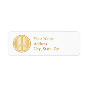 Peace Mandala Label Returadress Etikett