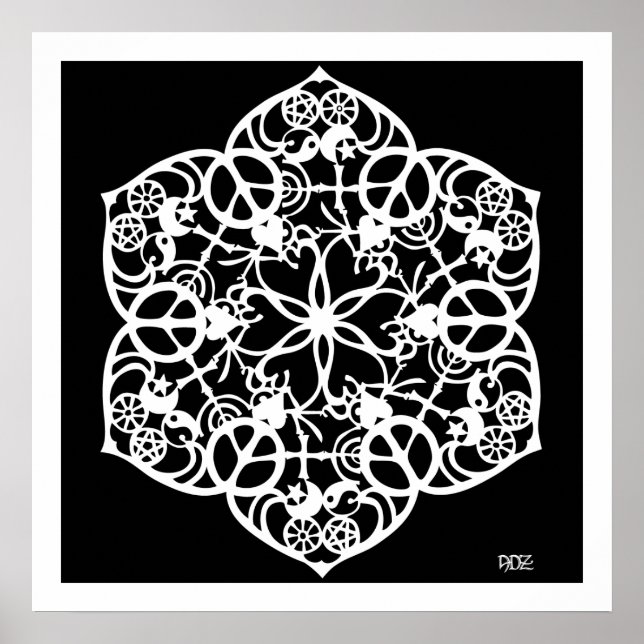 Peace Mandala Poster (Framsidan)