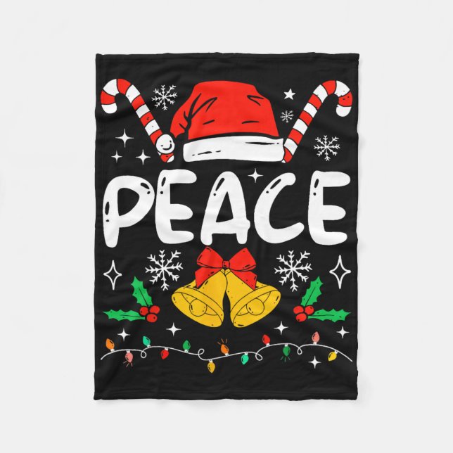 Peace Matching I Come In Peace Couples Santa Hat C Fleecefilt (Framsidan)