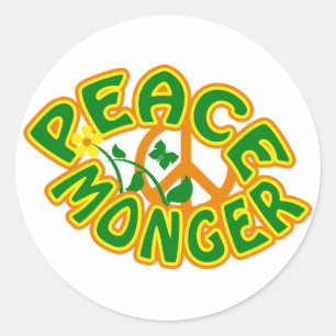 Peace Monger-klistermärken Runt Klistermärke