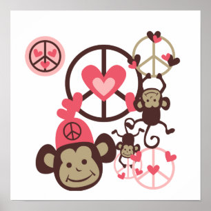 Peace Monkey Poster