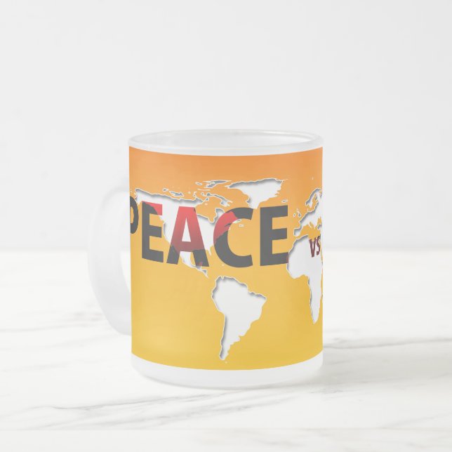 Peace mot Krig morphine mugg (Framsida vänster)