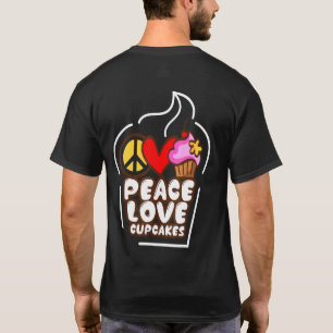 Peace Muffins Girl Cake Baking Chef T Shirt
