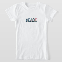 PEACE – Nature-Inspired Artistic Typography Design T Shirt