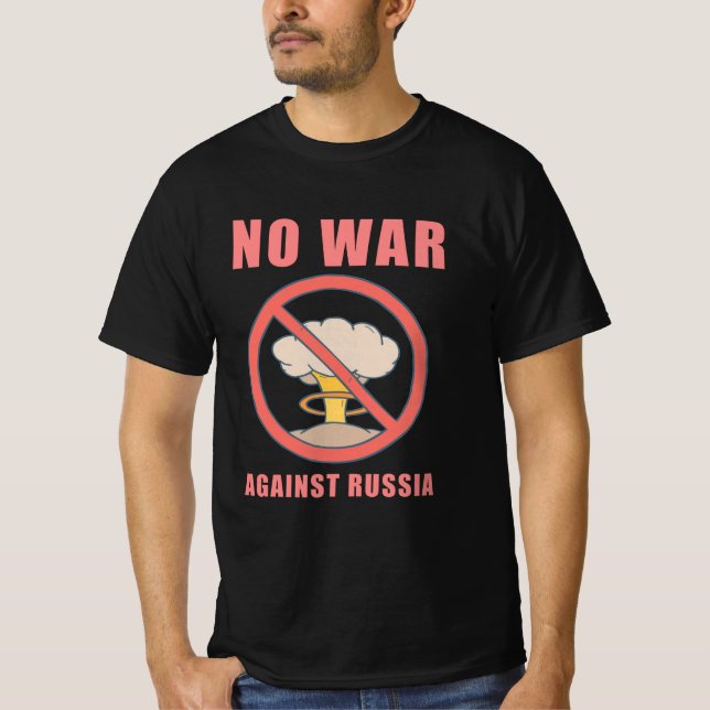 Peace No war Ryssland Ukraina T Shirt (Framsida)