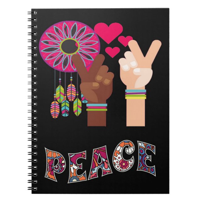 Peace Notebook Anteckningsbok (Framsidan)