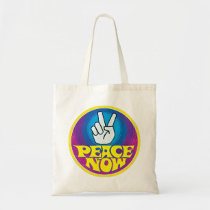 Peace Now Groovy Retro Hippie Stil Peacesign Tygkasse