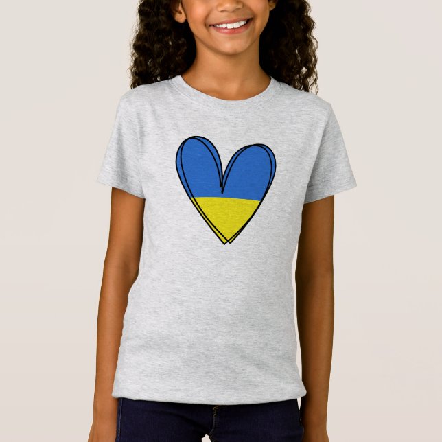 Peace Now Sign jag står med Ukraina T-Shirt (Framsida)
