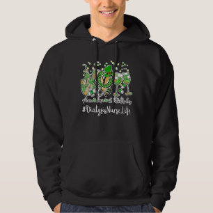 Peace Nurse St Patrick Day 2022 Dialysis Nurs Hoodie