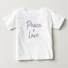 PEACE och Kärlek-Lila T-shirt