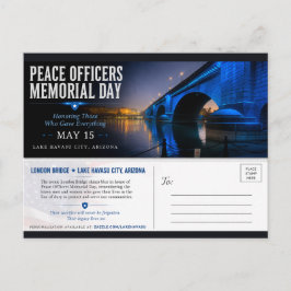 Peace Officers Memorial Day London Bridge Postcard Vykort